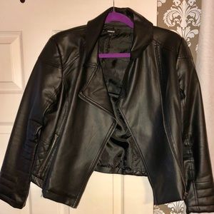 Express Black Faux Leather Jacket